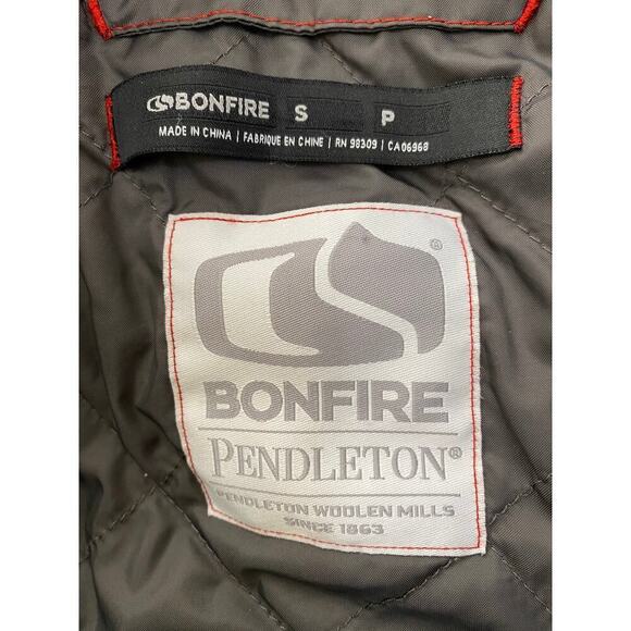 Pendleton Bonfire Women's S Gray Plaid 100% Wool Snap Front Jacket - Picture 6 of 8